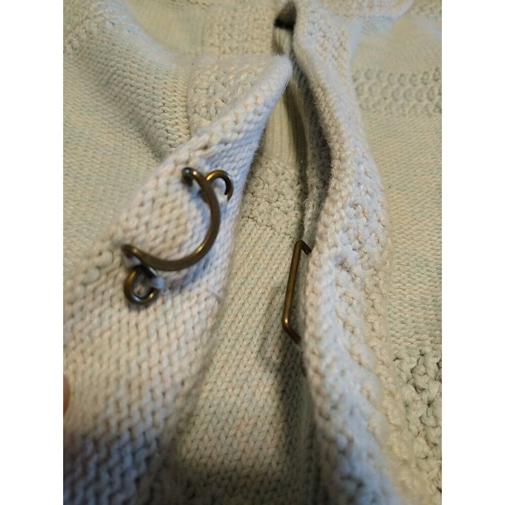 Cabi Womens S Cardigan Hook Eye Front Green Marled 100% Cotton Preppy Chic - Picture 4 of 8